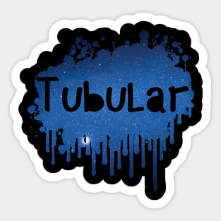 Tubular Funny 80's Design Sticker